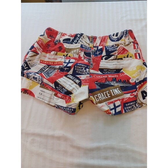 J. Crew cruise ship shorts womens 4 vacation boat retro travel patches RARE - Picture 7 of 10